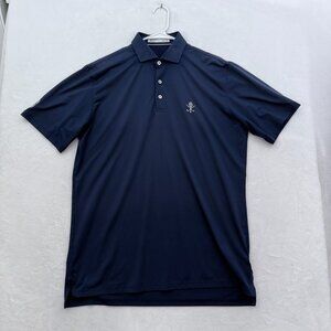 Holderness Bourne Polo Shirt Mens L Blue Golf Performance Athletic